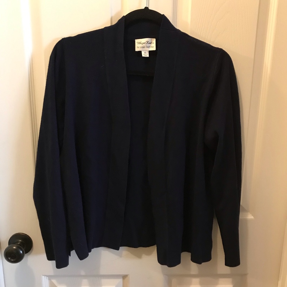 Louis Dell’Olio whisper Knit Cardigan XS dark navy blue